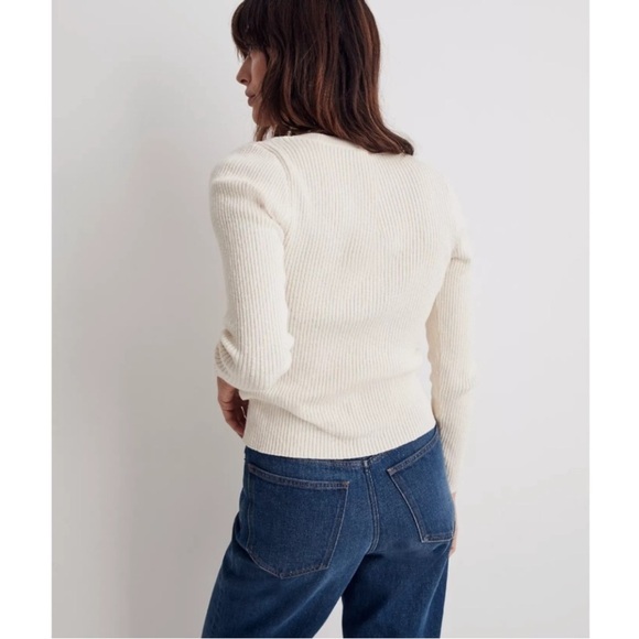 Madewell Scoopneck Button Front Cardigan - Picture 2 of 8